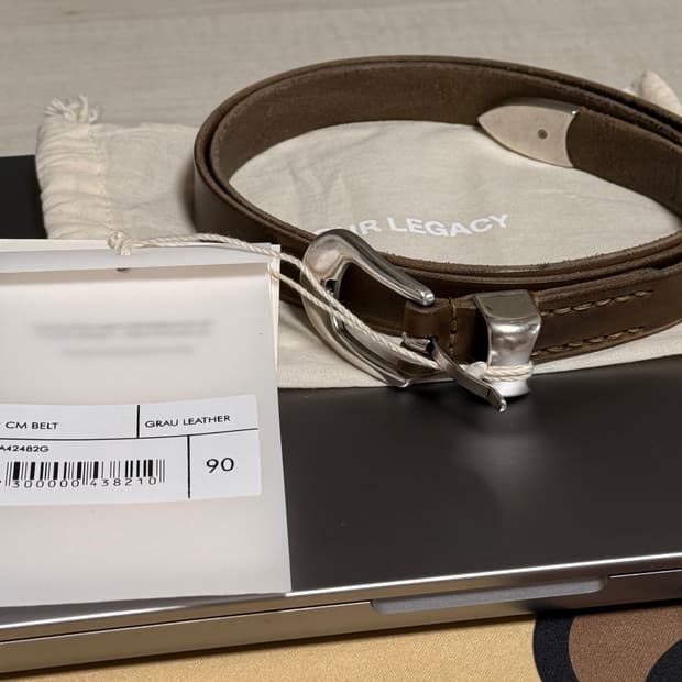 [90] 아워레가시 웨스턴 2cm 벨트 grau leather