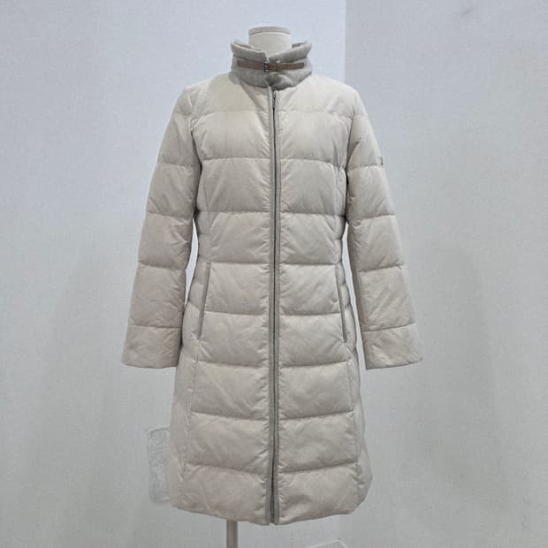 비바프레스토 베이지 덕다운 여성 롱패딩