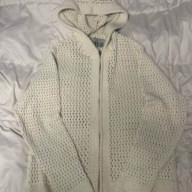 [XL] 세터 헤비 코튼 메쉬 후드집업