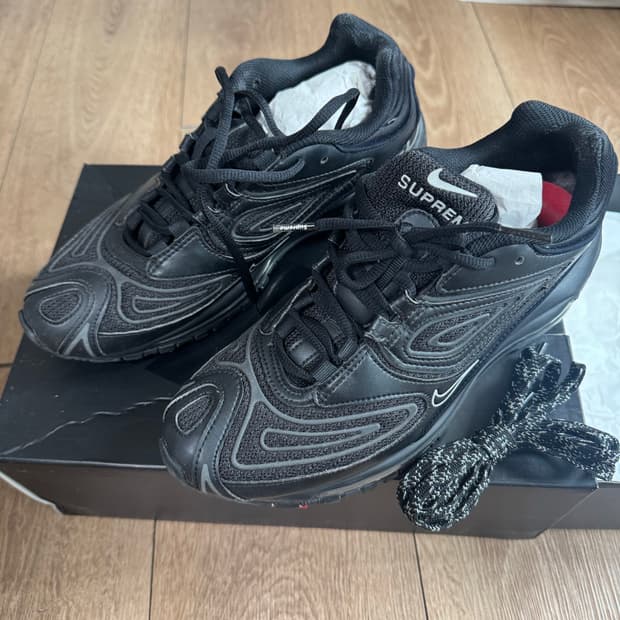나이키x슈프림 에어맥스 98 tl 블랙 270