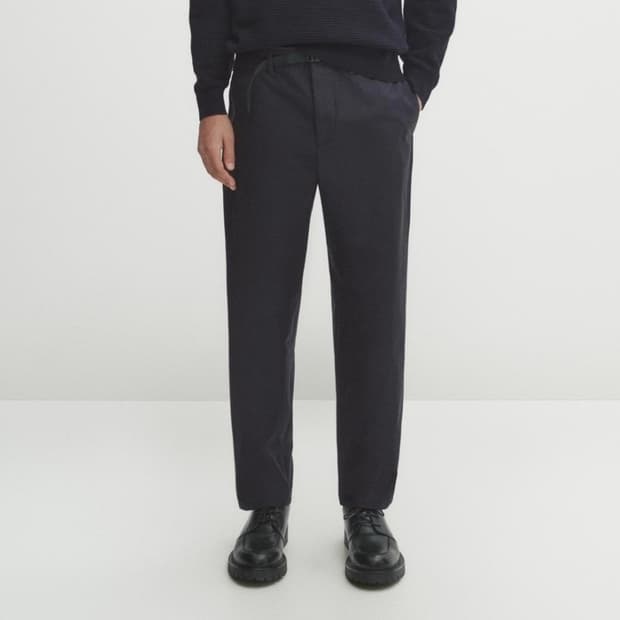 마시모두띠 네이비 릴렉스핏 치노 팬츠