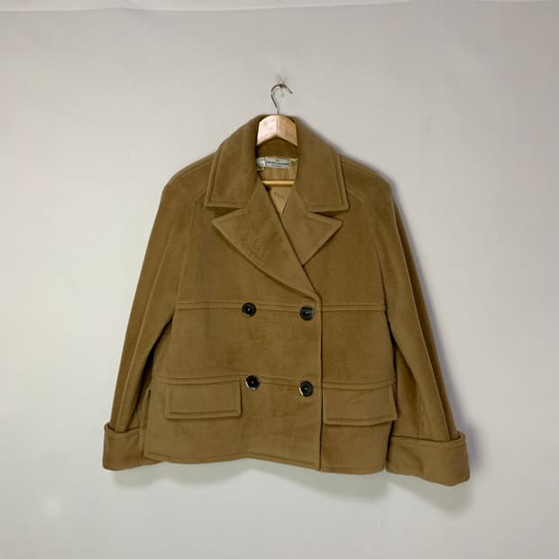 발렌티노 이태리 빈티지 하프 숏코트 더블버튼 피코트