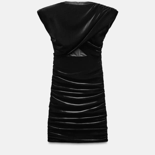 자라 벨벳 미니 컷아웃 원피스 M