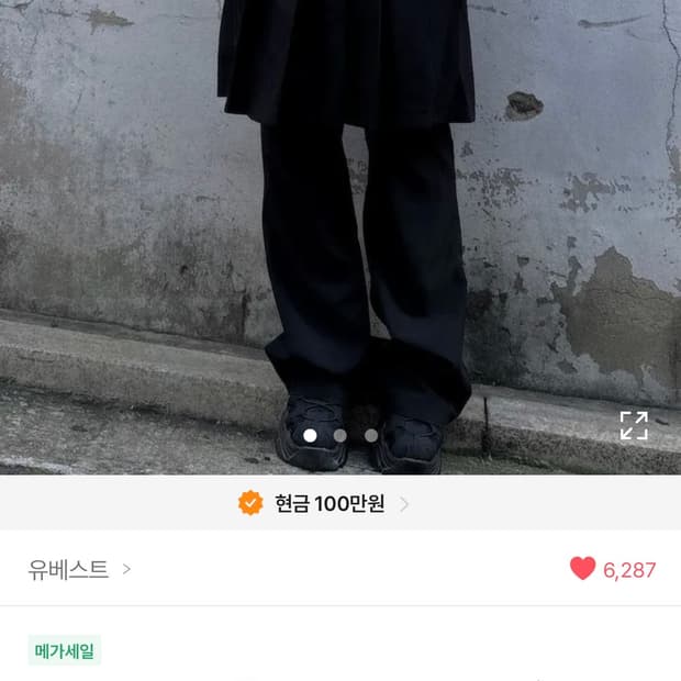 플리츠 레이어드 바지 