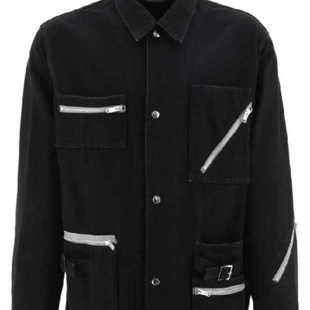 언더커버 멀티 지퍼 디테일 데님 자켓 블랙4