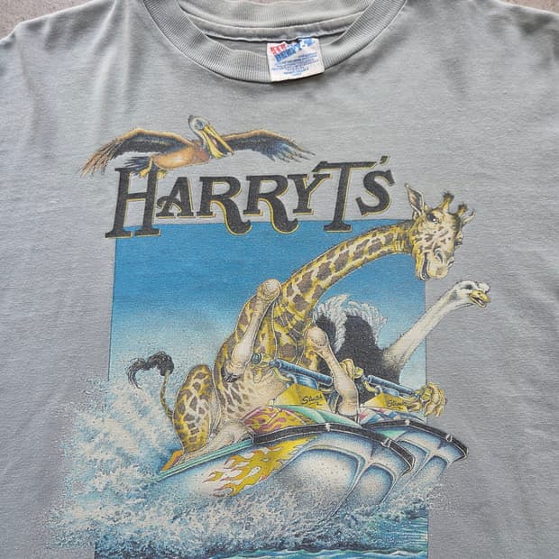미제90s Harry T's 빈티지 싱글스티치 티셔츠