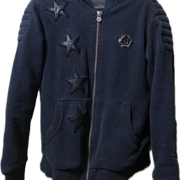 필립플레인 스타 후드집업