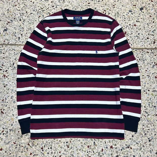 폴로 랄프로렌 스트라이프 와플티