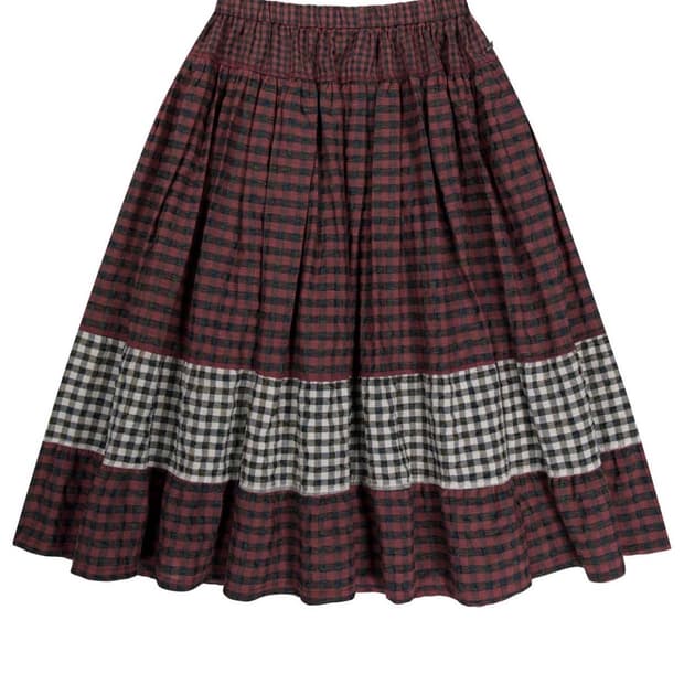 Coyseio MORI CHECK SKIRT PINK