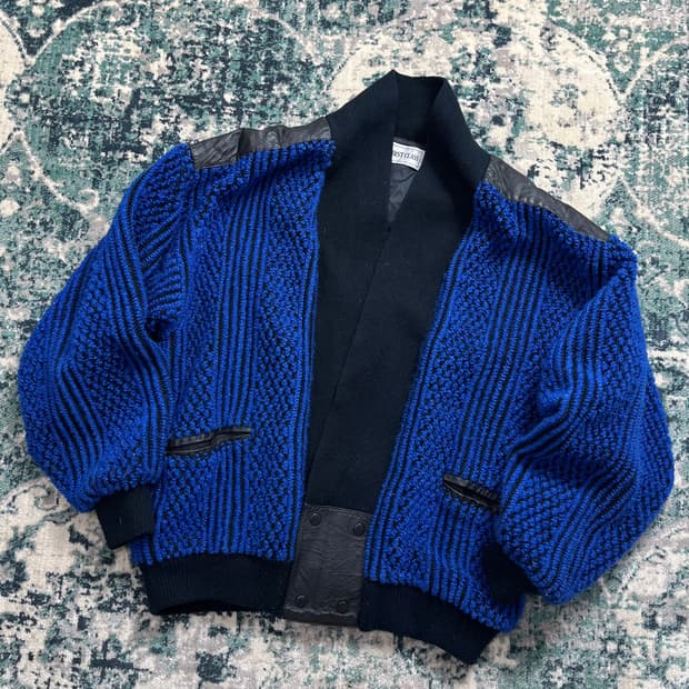 First class Leather 디자이너 브랜드 점퍼 가디건 (XL)