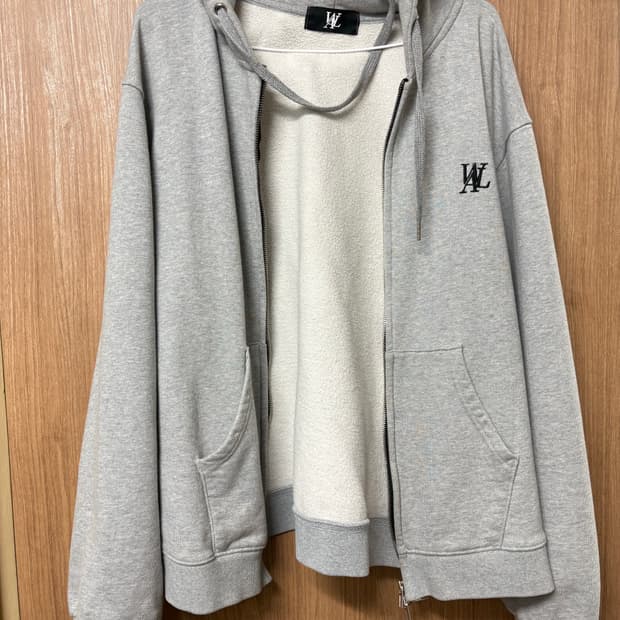 우알롱 후드집업 gray L