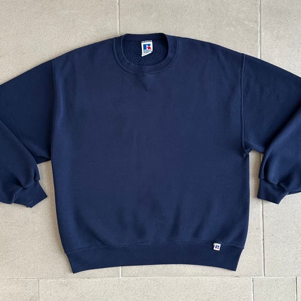 90s 빈티지 러셀 스웻셔츠 네이비 L USA