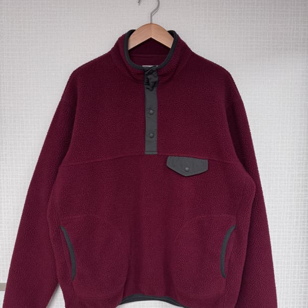 와일드브릭스 플리스 풀오버 와인 XL