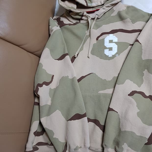 슈프림 S로고 후드 티셔츠 데저트 카모 24SS