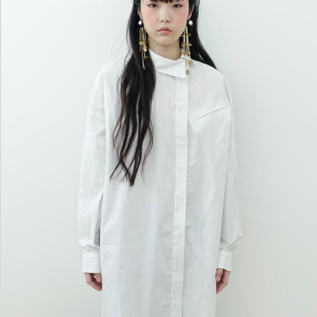 샵페어리 unbalance shirt ops