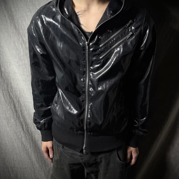 KMK Glossy Hooded Windbreaker 