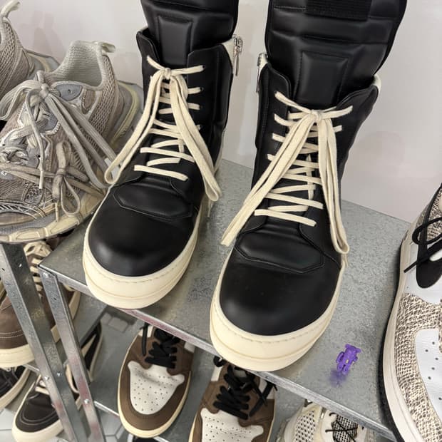 릭오웬스 지오바스켓 검/흰 43