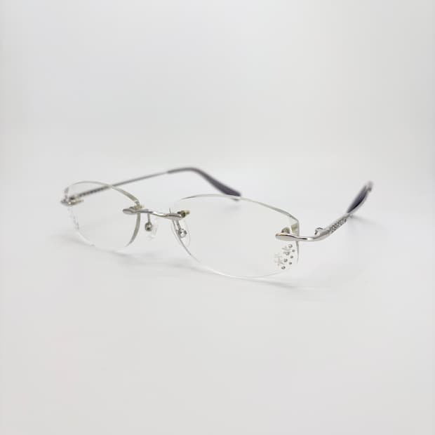 CEO PLUS 실버 보석 무테 