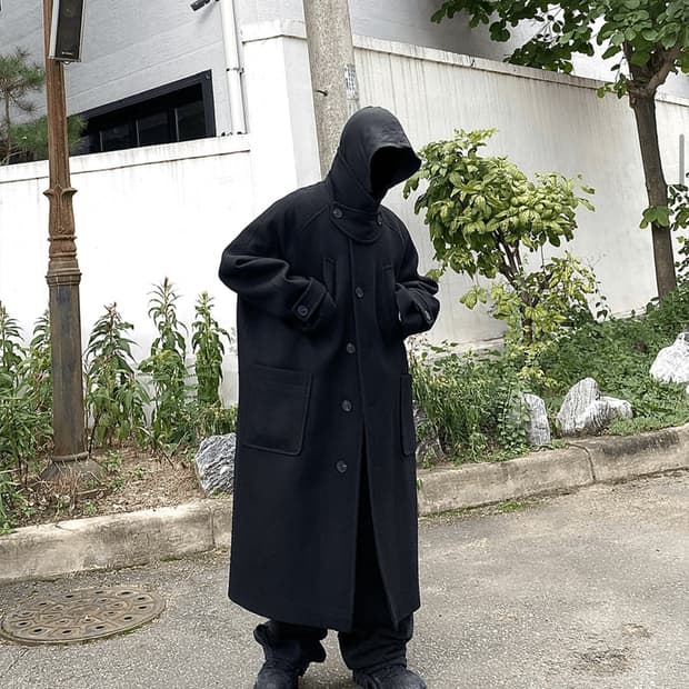 언더마이카 리전 오버사이즈 발마칸 코트