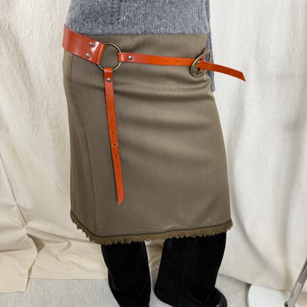 TRANS CONTINENTS 리얼 레더 벨트