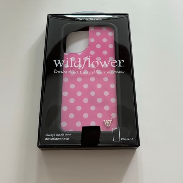 와일드플라워 wildflower case pink polka dots 