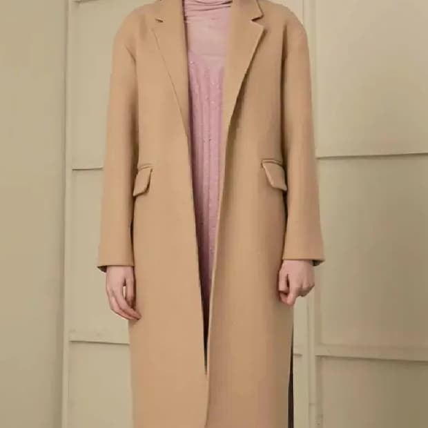 그레이양 컬러블록 울코트