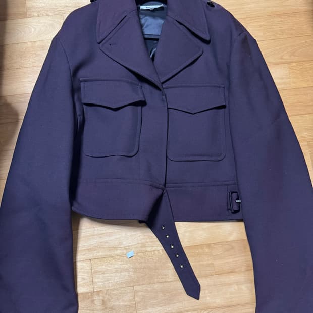 Mm6 메종 마르지엘라 본디드 플럼 오버사이즈 밀리터리 코트