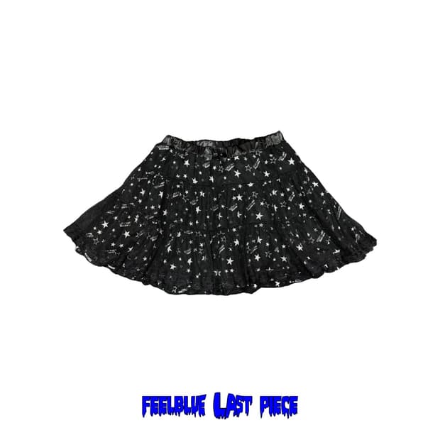 LIZ LISA Star-print tiered mini skirt