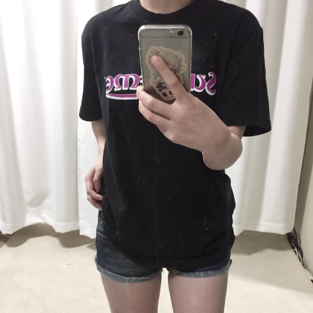 슈프림 블랙 크라운 블랙 반팔 티셔츠