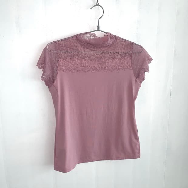 Lavender Lace Detail top