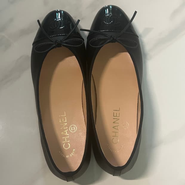 샤넬 발레리나 블랙 슈즈