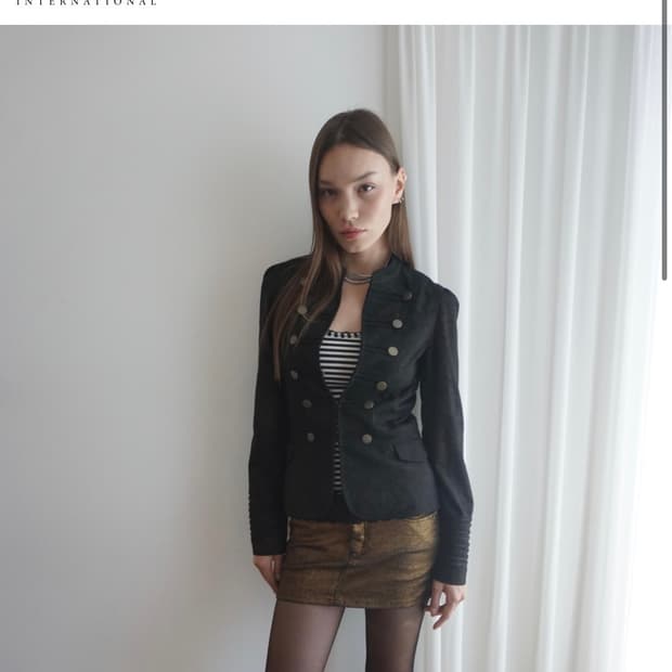 스컬프터 나폴레옹 자켓 블랙 m