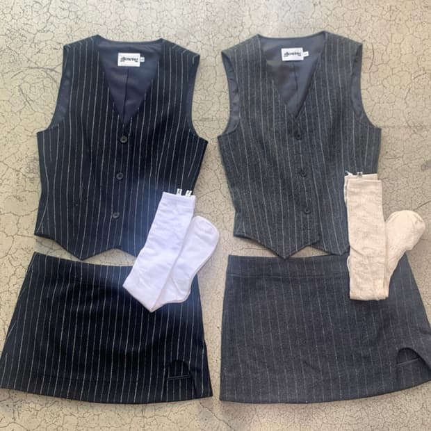 글로니 라나 울 베스트 유베이비 스커트 셋업