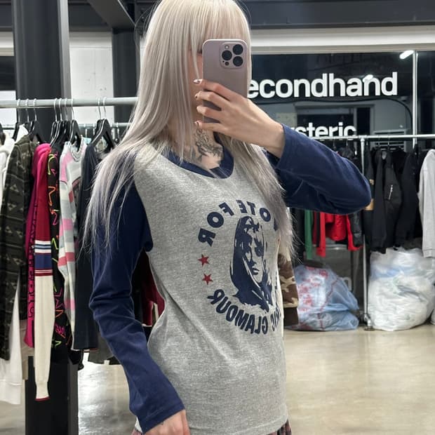 히스걸 프린팅 롱슬리브