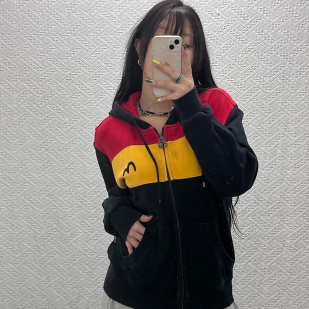 에비수 올드스쿨 삼색 약기모 후드집업 95 C05733