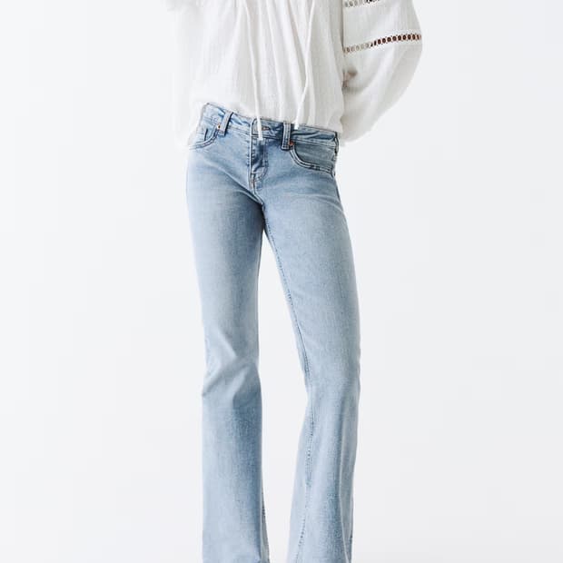 Hnm 로우라이즈 플레어핏 청바지