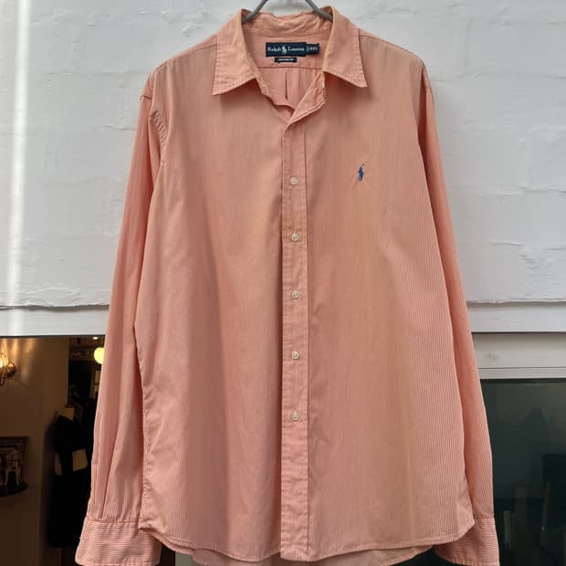 Polo Ralph Lauren 폴로 오렌지 스트라이프 셔츠 XXL