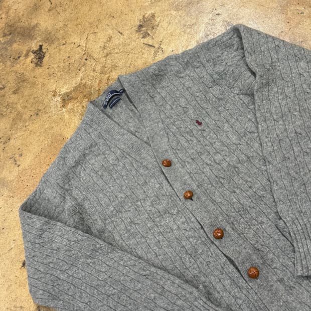 폴로 랄프로렌 그레이 니트 가디건 95