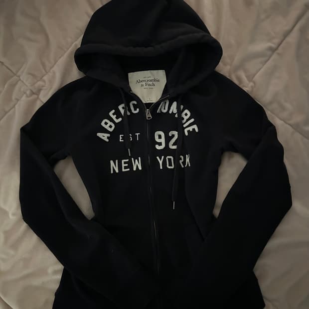 아베크롬비 로고 슬림핏 후드집업