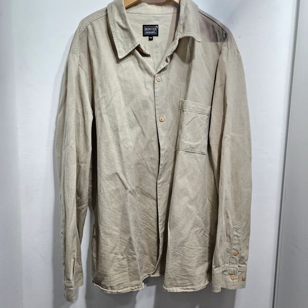 PERSTEP 베이지 색상 긴팔 셔츠 XXL