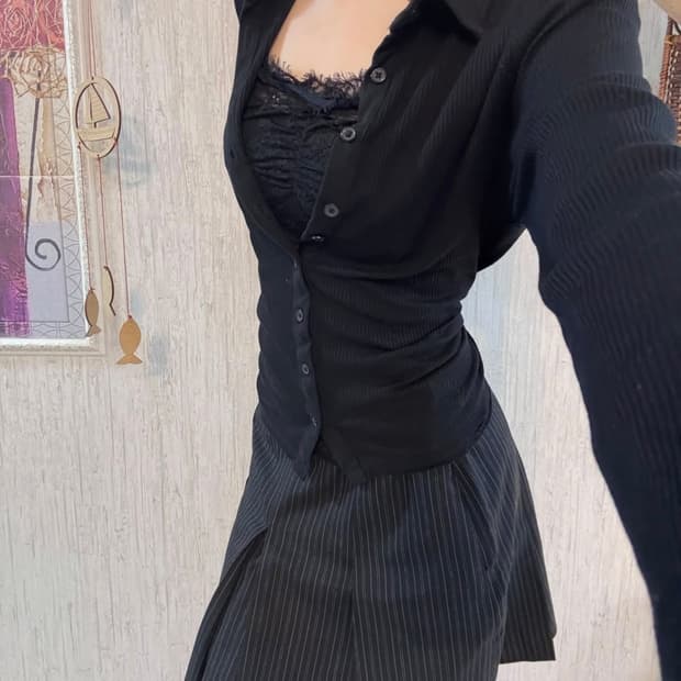 빈티지 미디 스커트