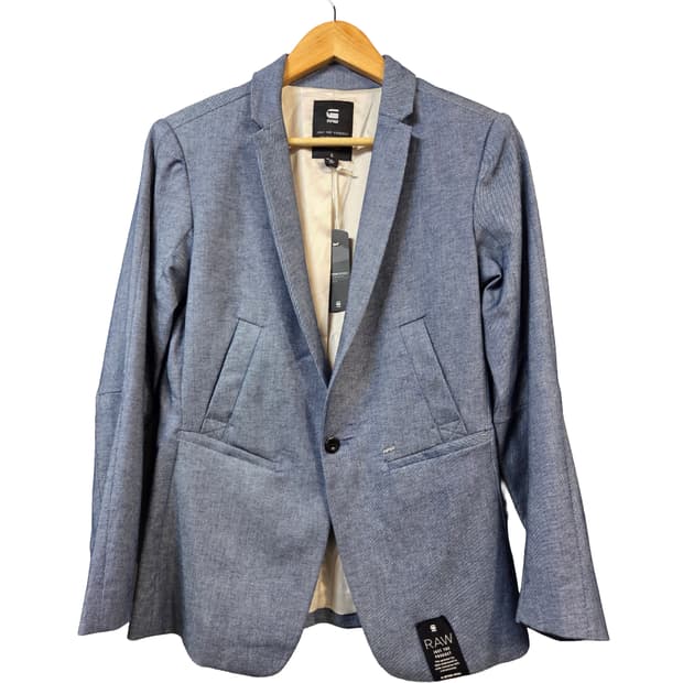 G-Star RAW 블루 블레이저(S)스판