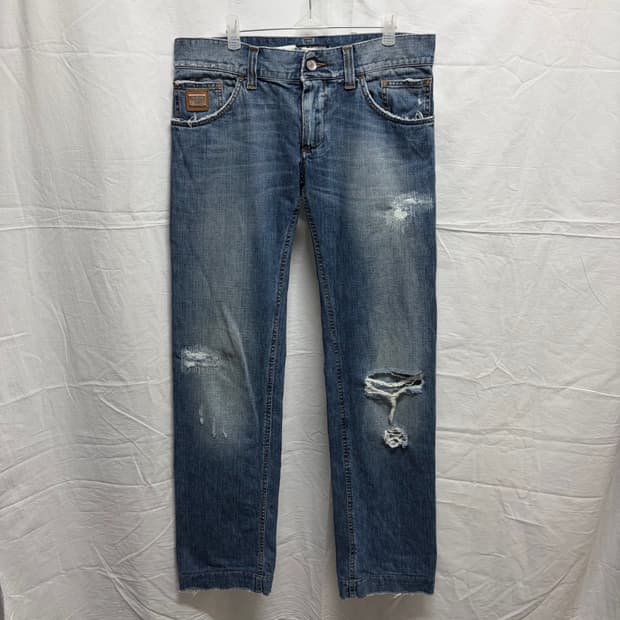 돌체앤가바나 전면 플레이트 디스트로이드 데님