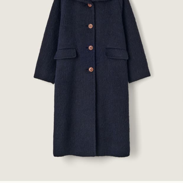 시엔느 알파카 스티치 코트 네이비 (정가 389000)