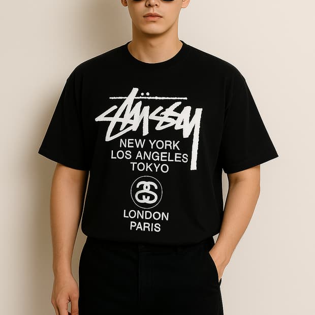 스투시. 월드투어 반팔 티셔츠_XXL