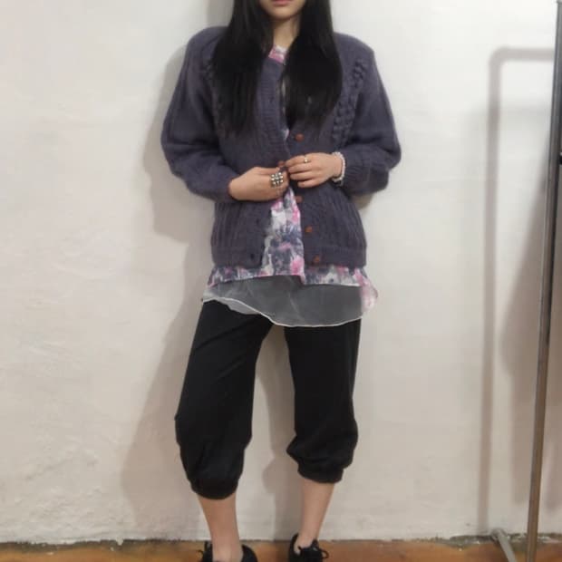 ROYAL CITY 빈티지 폼폼 가디건 / OS 사이즈