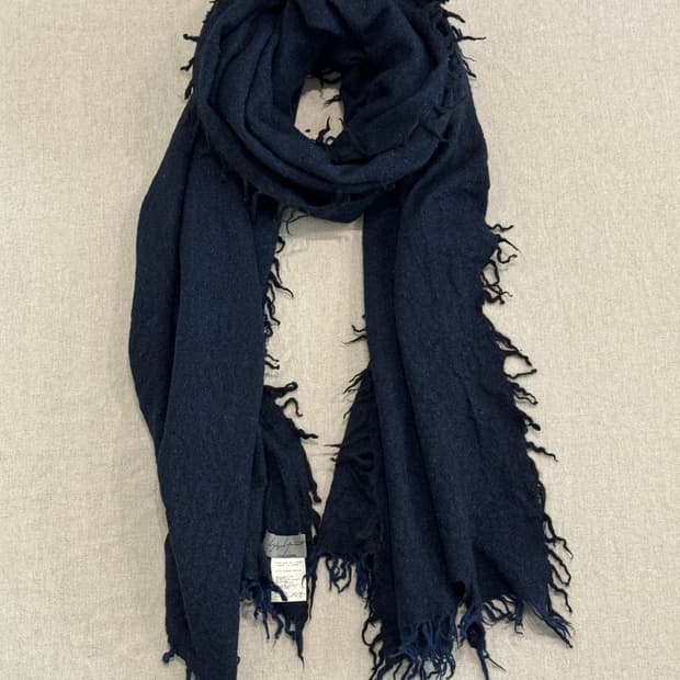 요지야마모토 뿌르옴므 프린지 울 머플러