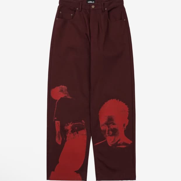 아조바이아조 버건디 팬츠 바지 XL