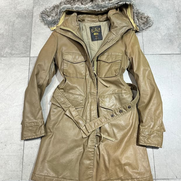 00s diesel Dress & impress 아카이브 퍼 패딩 코트