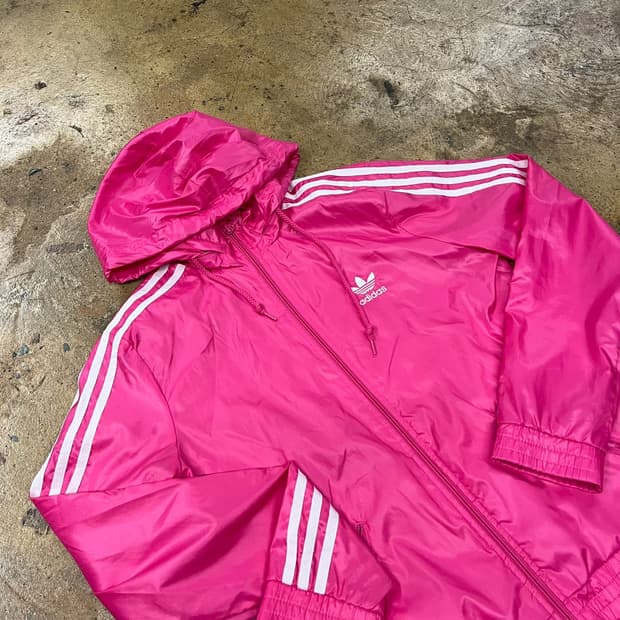 아디다스 핫 핑크 바람막이 90
